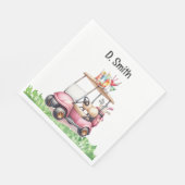 Golf-Rente für Golferin Serviette (Ecke)