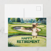 Golf-Rente für Siameskatzenliebhaber Postkarte (Vorne/Hinten)