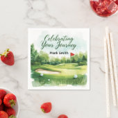 Golf-Rente mit Ball auf Grün Serviette (Beispiel)