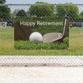 Golf-Rente mit Ball und Eisen auf grün  Banner (Insitu)