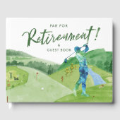 Golf-Rente mit Bier auf Golfwagen Gästebuch (Vorderseite)