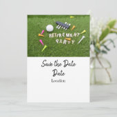 Golf-Rente mit bunten T-Shirts Einladung (Stehend Vorderseite)