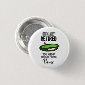 Golf-Rente mit Fahne beim Golfplatz Golf Golfer Button (Vorne & Hinten)