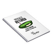 Golf-Rente mit Fahne beim Golfplatz Golf Golfer Notizblock (Rechte Seite)