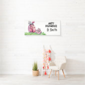 Golf-Rente mit rosa Golftasche für Frau Banner (Insitu)