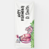 Golf-Rente mit rosa Golftasche für Frau Banner (Vertikal)