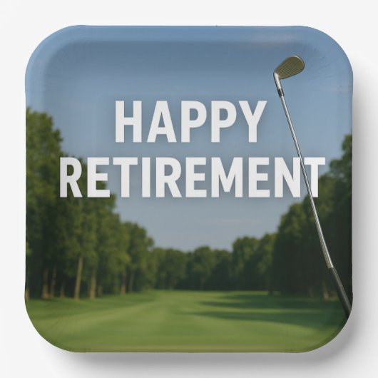 Golf-Renteneintritt für Golfer Pappteller (Vorderseite)