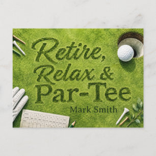 GOLF RENTENPARTY auf dem Grün Postkarte