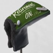 Golf-Rentenplan auf Grün Golf Headcover (3/4 Vorderseite)