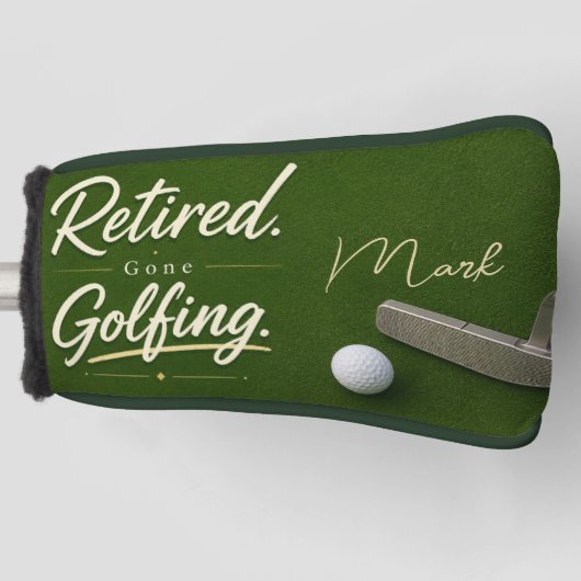 Golf-Rentenplan auf Grün Golf Headcover (Vorderseite)
