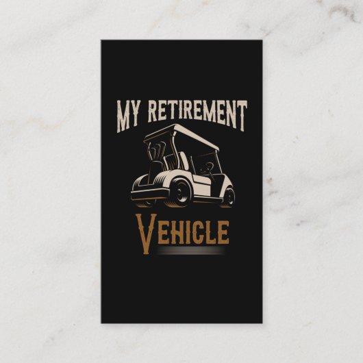 Golf Rentirement Golfplatz Club Golfplatz Ruhige L Visitenkarte (Vorderseite)