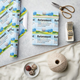 Golf Rentirement Golfplatz Golfer Geschenkpapier