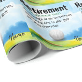 Golf Rentirement Golfplatz Golfer Geschenkpapier (Rolleneckpunkt)