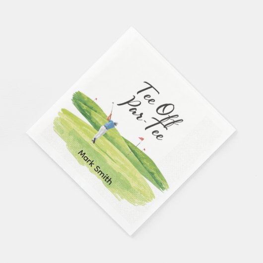 GOLF RENTNER Abschlag ParTee für Golfer Serviette (Ecke)