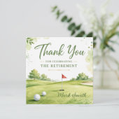 Golf-Rentner-Dankeskarten, Golf-Dankeskarte (Stehend Vorderseite)