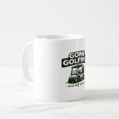 Golf-Rentner Gone Golfing Kaffeetasse (Vorderseite Links)
