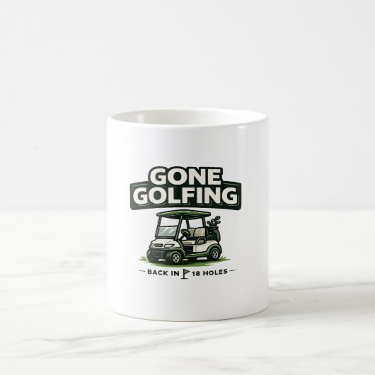 Golf-Rentner Gone Golfing Kaffeetasse (Mittel)