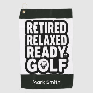 Golf-Rentner-Textzitate für Golfer Golfhandtuch
