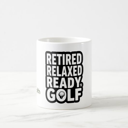Golf-Rentner-Textzitate für Golfer Kaffeetasse (Mittel)