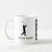 Golf-Rentner-Textzitate für Golfer Kaffeetasse (Links)