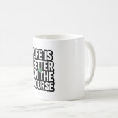 Golf-Rentner-Textzitate für Golfer Kaffeetasse (VorderseiteRechts)