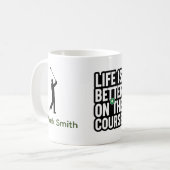 Golf-Rentner-Textzitate für Golfer Kaffeetasse (Vorderseite Links)
