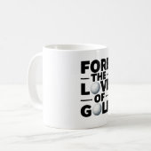 Golf-Rentner-Textzitate für Golfer Kaffeetasse (Vorderseite Links)