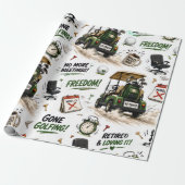 Golf-Rentner-Thema für Golfer Geschenkpapier (Ungerollt)