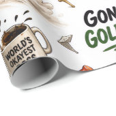 Golf-Rentner-Thema für Golfer Geschenkpapier (Rolleneckpunkt)