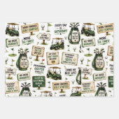 Golf-Rentner-Thema für Golfer Geschenkpapier Set (Vorderseite 2)