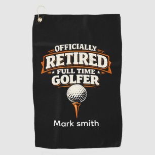 Golf-Rentner-Thema für Golfer  Golfhandtuch