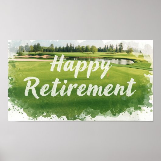 Golf-Rentner-Thema Poster (Vorne)