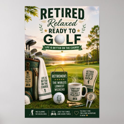 Golf-Rentner-Thema Poster (Vorne)