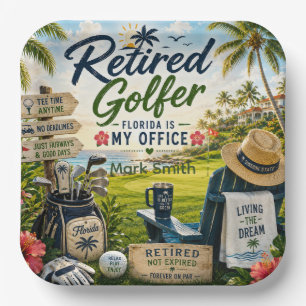 Golf-Rentnerleben - Der Traum in Florida lebt  Pappteller