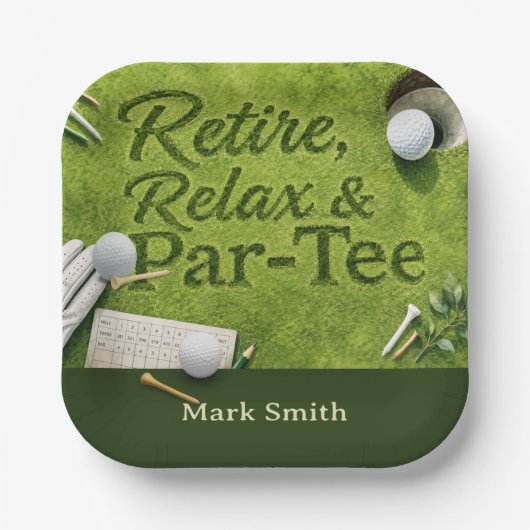 GOLF RENTNERPARTY auf dem Grün Pappteller (Vorderseite)