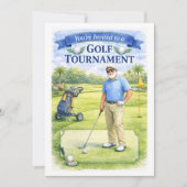 Golf-Rentnerparty Einladung (Vorderseite)