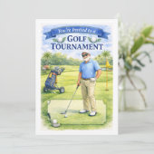 Golf-Rentnerparty Einladung (Stehend Vorderseite)