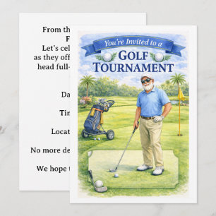Golf-Rentnerparty Einladung