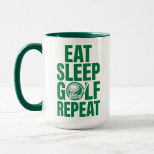 Golf Repeat Becher, Essen Schlafen Golf Lustiger G Tasse