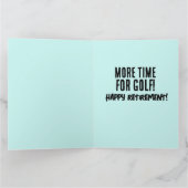 GOLF RETIREMENT GOLFER GREETKARTEN DANKESKARTE (Innenseite)