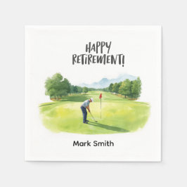 Golf Retirement Par-Tee Napkins | Golfer Tee Off Serviette