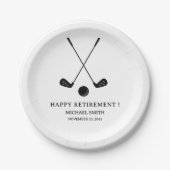 Golf  Retirement Party  Pappteller (Vorderseite)