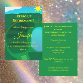 Golf Retirement Party, Tee Time Retirement Einladung
