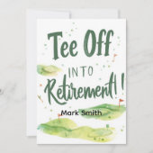 GOLF RETIREMENT REReifen, Relax & ParTee für Golfe Einladung (Vorderseite)