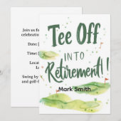 GOLF RETIREMENT REReifen, Relax & ParTee für Golfe Einladung (Vorne/Hinten)