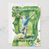 GOLF RETIREMENT REReifen, Relax & ParTee für Golfe Einladung (Vorderseite)