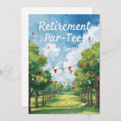 GOLF RETIREMENT REReifen, Relax & ParTee für Golfe Einladung (Vorne/Hinten)