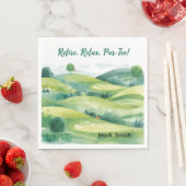 GOLF RETIREMENT Tee off ParTee for golfer Serviette (Beispiel)
