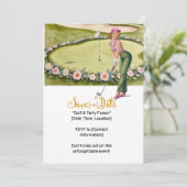 Golf Retro Golf Chic: Golfer bei den Grünen Einladung (Stehend Vorderseite)