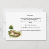 Golf  Retro Golf Chic: Woman Golfer at the Green Einladung (Rückseite)